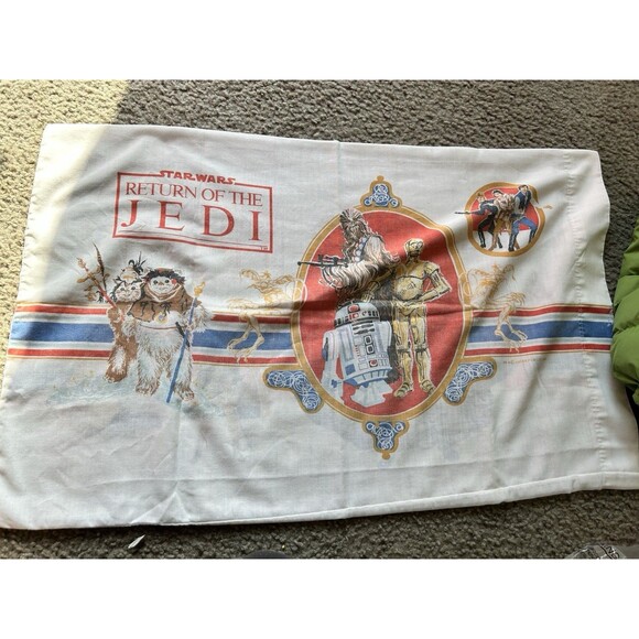 Vintage Star Wars Return Of The Jedi Pillowcase 1983 20th Century Fox GUC - Picture 5 of 9